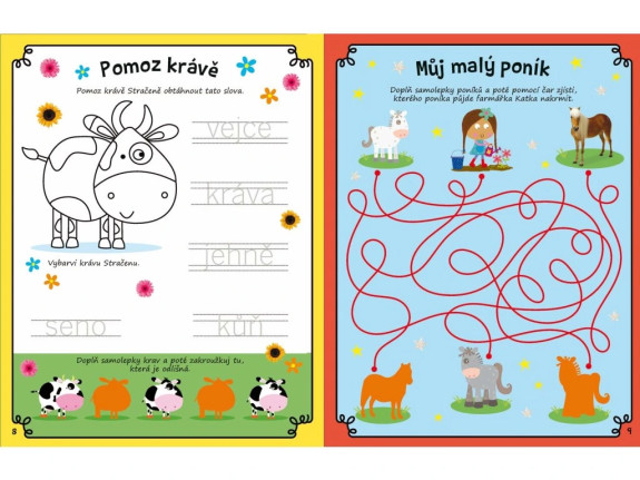 Kniha plná samolepiek Farma