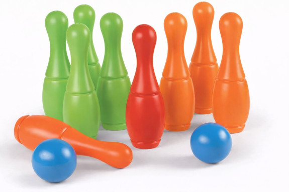 Bowlingový set 9+2 plniteľný vodou alebo pieskom 27 cm Androni