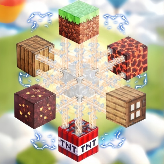 Magnetická stavebnica Minecraft Diamond Lava TNT 87 ks