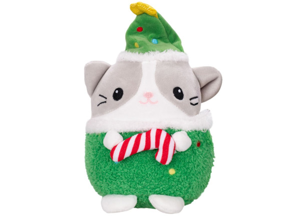 Kawaii Xmas zvieratko plyšové vo vianočnom oblečku