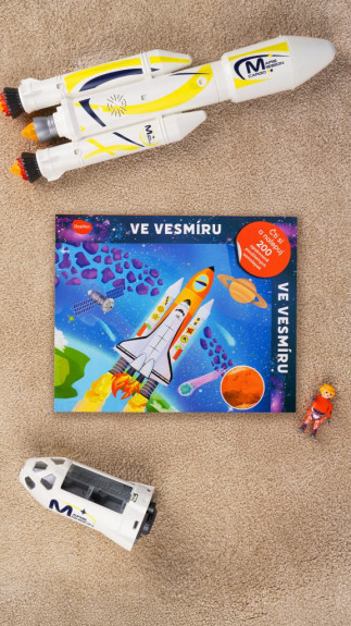 Čítaj a nalepuj - Vo vesmíre kniha so samolepkami