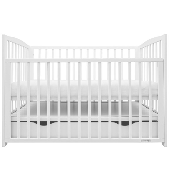 Detská postieľka so sťahovacou bočnicou a šuplíkom biela New Baby Lilly