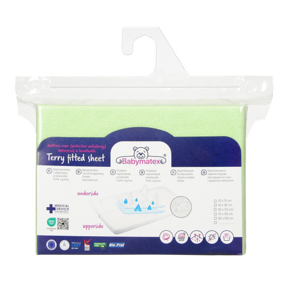 Nepremokavé prestieradlo froté 70 x 140 cm Babymatex