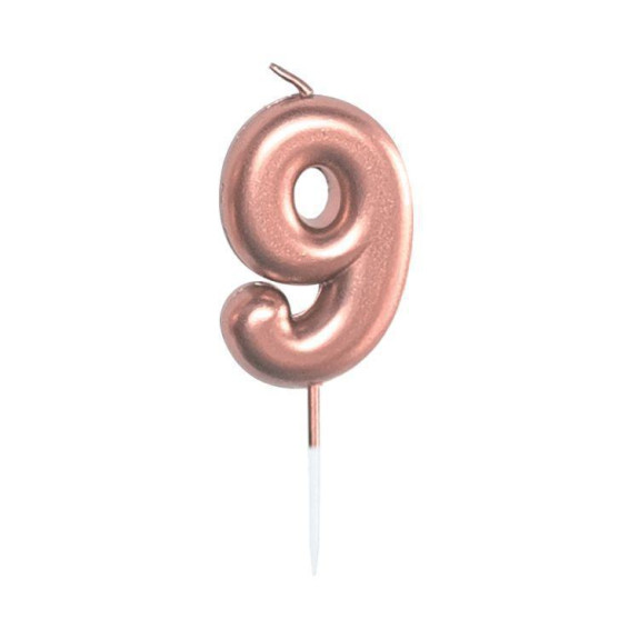 Sviečka tortová rose gold 5 cm