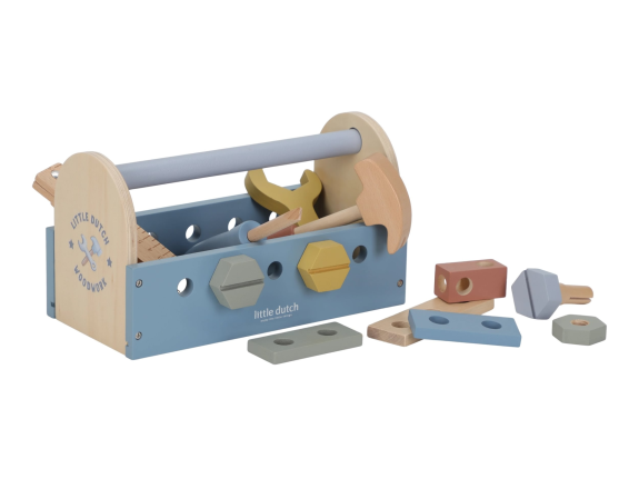 Box s náradím drevený Blue Little Dutch