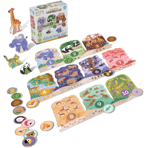 Veľké puzzle loto Výlet do ZOO KukiKuk