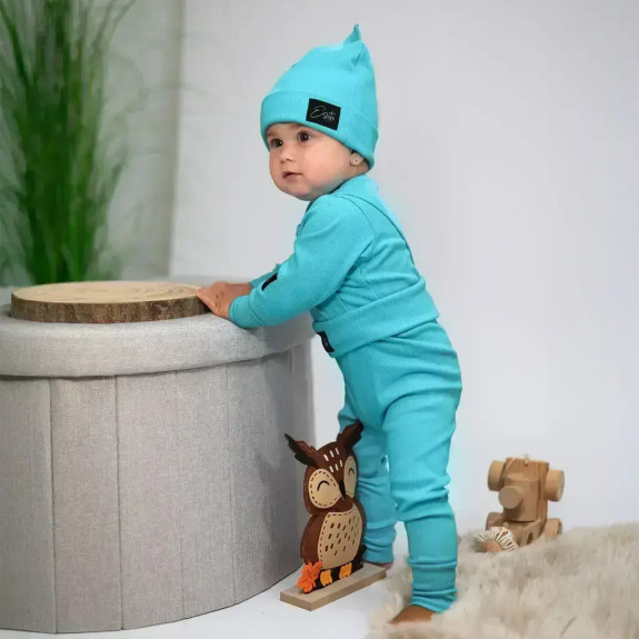 Rastúce body rebrované Turquoise - tyrkysová Esito