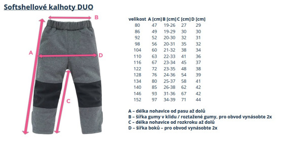 Detské softshellové nohavice Duo Slnečnica čierne Esito
