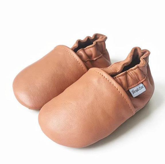 Kožené capáčky Barefoot s Anti-Slip podrážkou Veľ. 24-36 mes. Hopi Go