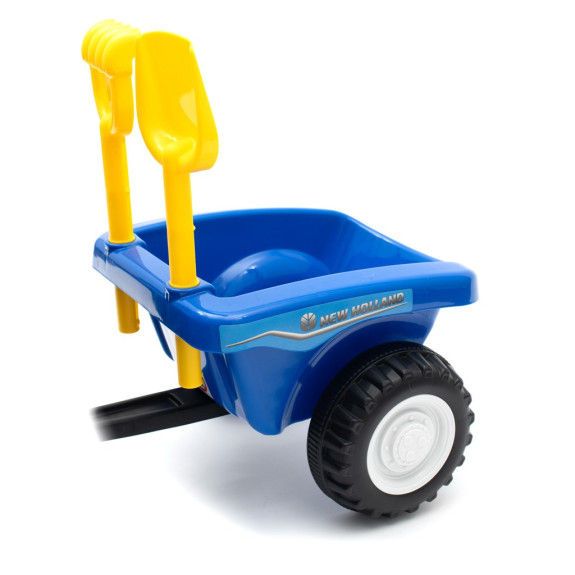 Detské odrážadlo traktor s vlečkou a náradím Baby Mix New Holland