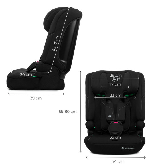 Autosedačka I-Comfy i-Size (76 do 150 cm) Kinderkraft