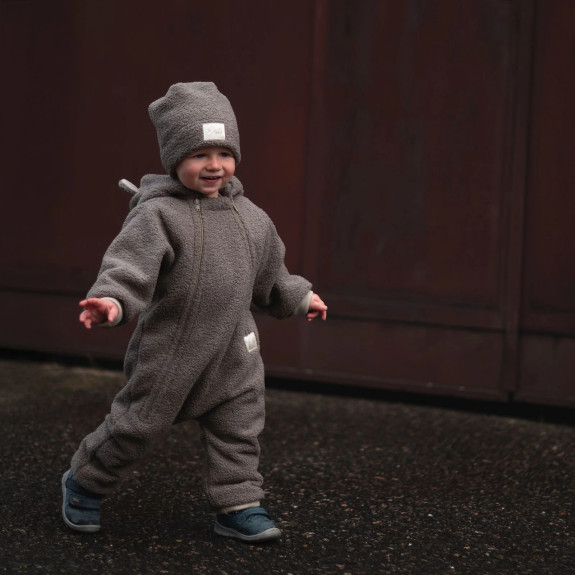 Rastúca zimná kombinéza Teddy fleece double Brown Esito