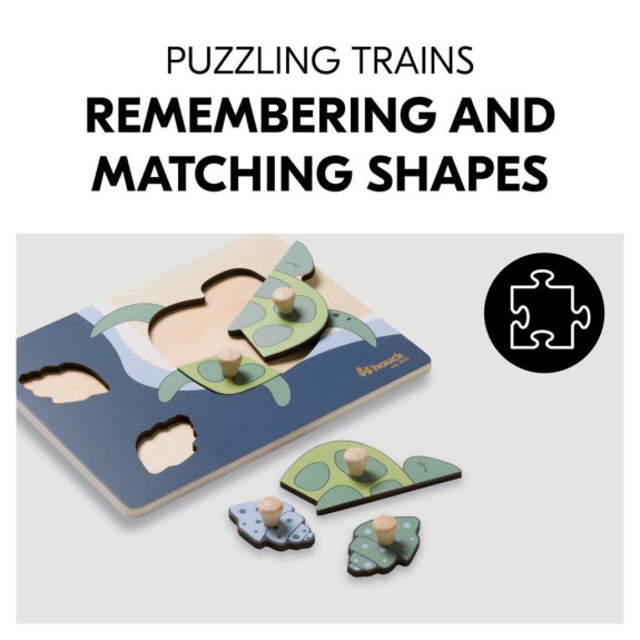 Hauck drevené Puzzle s úchytmi Puzzle N Sort Turtle