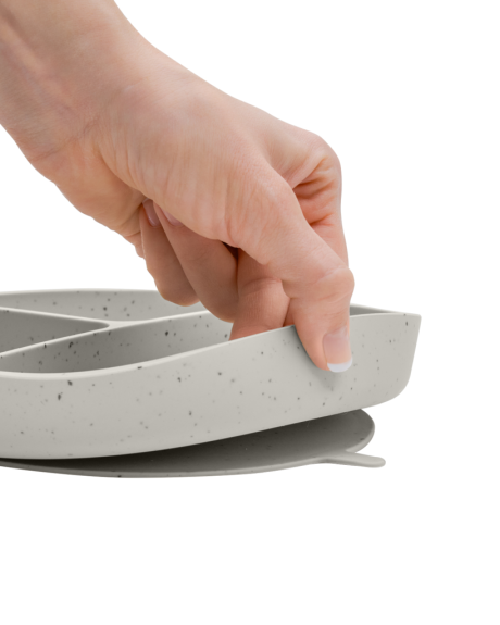 Tanier delený s prísavkou Platinum Silicone KikkaBoo