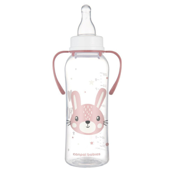 Fľaša úzkohrdlá s úchytmi Cute Animals 250 ml Canpol babies