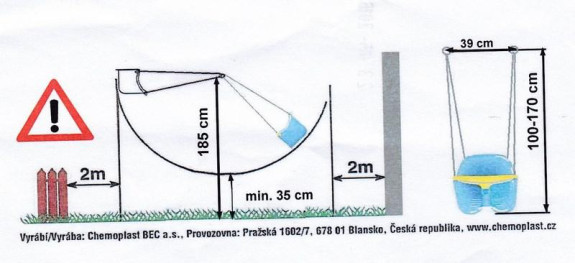 Hojdačka Baby sedačková plastová Chemoplast