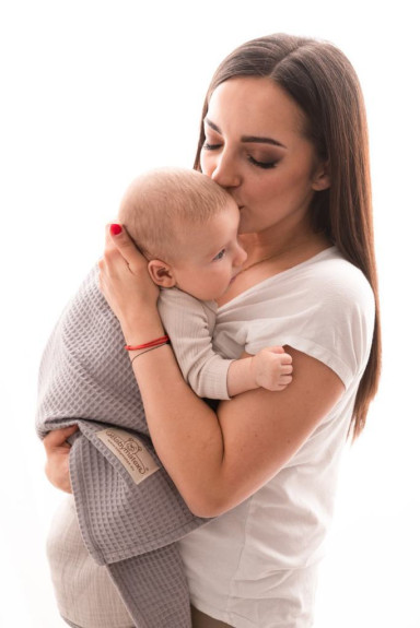 Mušelínová deka Prestige sivá 75 x 100 cm Babymatex