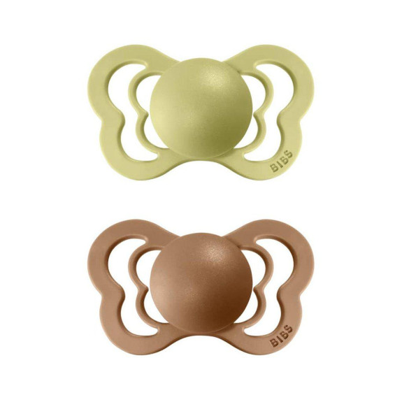 Bibs cumlíky kaučuk ortodonické 2 ks Couture 0-6 mesiacov