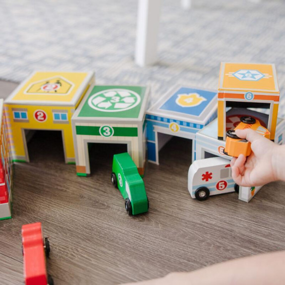 Stohovanie budov a áut Melissa & Doug