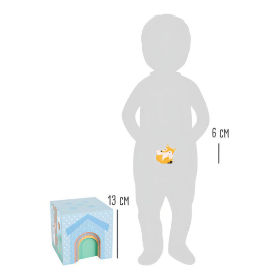 Skladacia veža pastelová so zvieratkami small foot