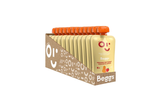 BIO Maslová tekvica a jablká (120 g) 12 ks Beggs