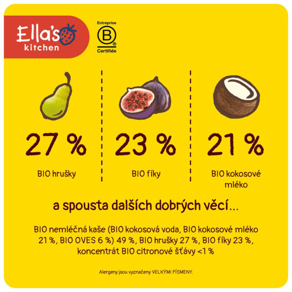 Ella's Kitchen BIO Nemliečna kaša s hruškami a figami (100 g)