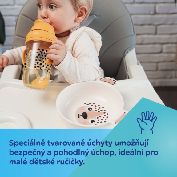 Tanier s ušami a prísavkou BabiesBoo béžový Canpol babies