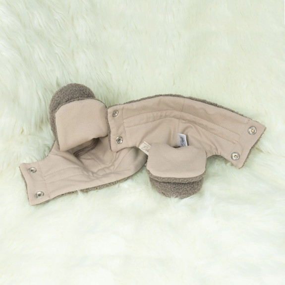 Capáčky Teddy fleece double Brown hnedá Esito