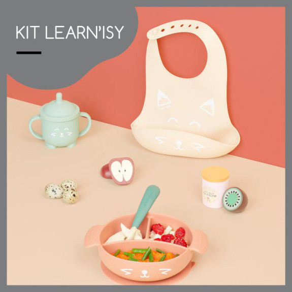 Silikónová jedálenská súprava LEARN´ISY Kit