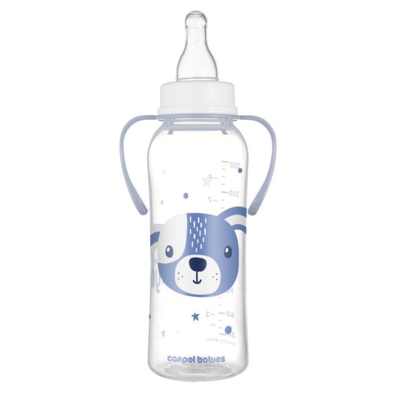 Fľaša úzkohrdlá s úchytmi Cute Animals 250 ml Canpol babies