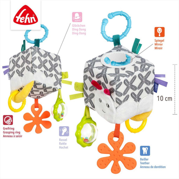 Aktivity kocka húsenica DoBabyDoo Black & White Baby Fehn