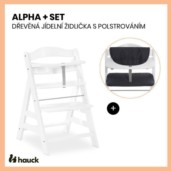 Drevená stolička 2v1 Alpha+ Hauck