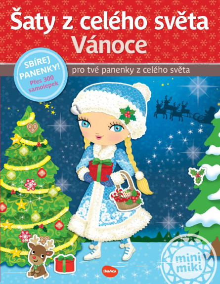 Šaty z celého sveta Vianoce Kniha samolepiek