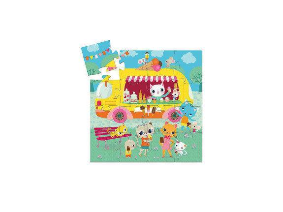 Djeco Puzzle Zmrzlina jede - 16 dielikov