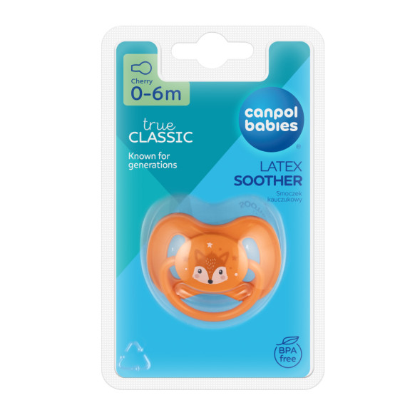 Cumlík kaučukový čerešnička 0 - 6 m Cute Animals Canpol babies