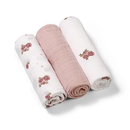 Mušelínové plienky Super Soft ružové 3 ks 70x70 cm BabyOno