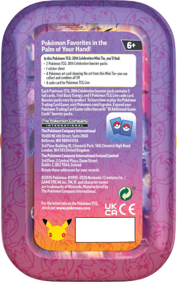 Pokémon TCG 30th Celebration Mini Tin