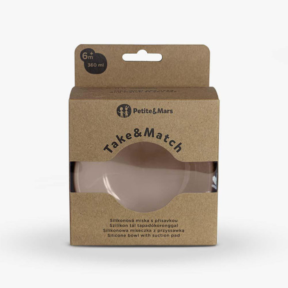 Miska silikónová s prísavkou Take&Match 6 m+ Petite & Mars