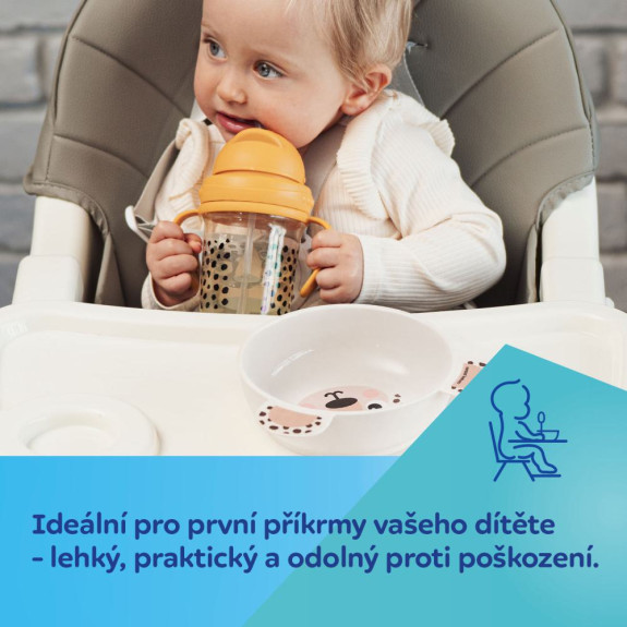 Tanier s ušami a prísavkou BabiesBoo béžový Canpol babies