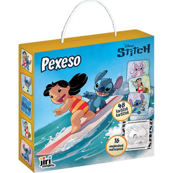 Pexeso v krabičke s omaľovánkou Lilo & Stitch