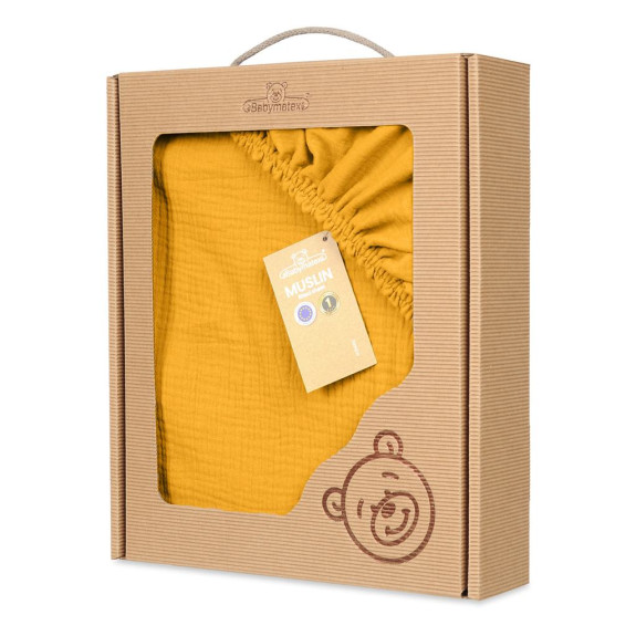 Mušelínové prestieradlo s gumou 60 x 120 cm BabyMatex