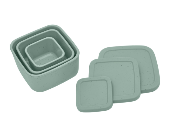 Súprava boxov na desiatu 3 ks Platinum Silicone KikkaBoo