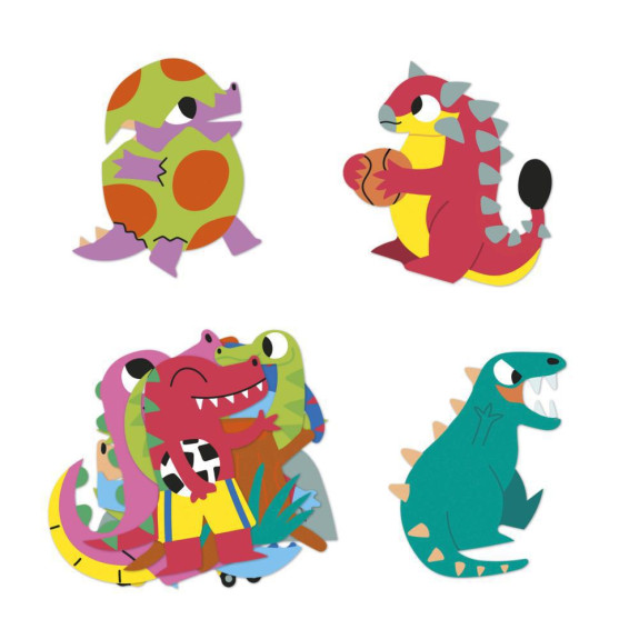 Samolepky Dinosaury 100 ks Janod
