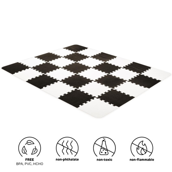 Podložka penové puzzle Luno 150x180 cm Black 30 ks