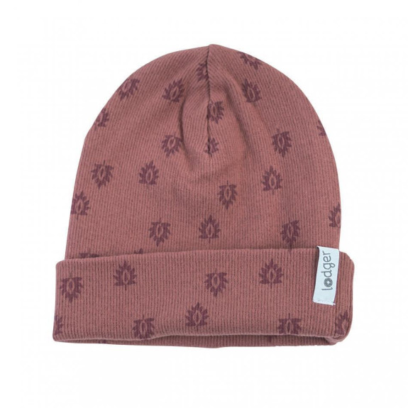 Čiapočka Beanie Print Rib LODGER - Rosewood