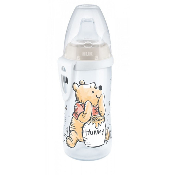 First Choice Active Cup fľaša 300 ml Medvedík Pú so silikónovým náustkom