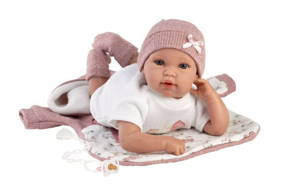 Obleček pre bábiku bábätko New Born veľkosti 35-36 cm s doplnkami Llorens