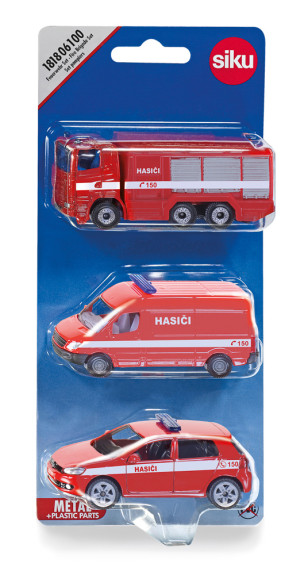 Hasičská sada 3 áut česká verzia Siku