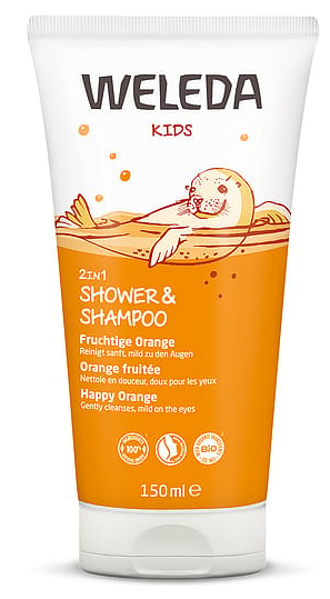 2v1 Sprchový krém a šampón Šťastný pomaranč 150 ml Weleda