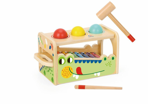 Zatĺkačka a xylofón Krokodíl 2Kids Toys